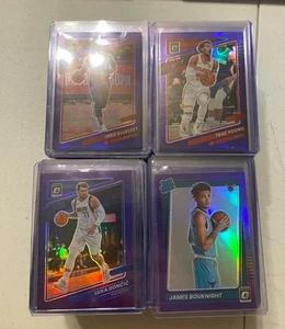 ๐ 2021 Donruss Optic NBA Purple Prizm Set (200) + Insert Sets (100) - Picture 1 of 6