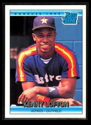 1992 Donruss - Rated Rookie Kenny Lofton #5 (RC) - Imagem 1 de 2