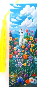 ALPACA IN WILD FLOWERS FIELD ,DOG,CAT,BIRD,BUTTERFLIES - BOOKMARKS - Bild 1 von 1