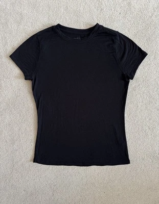 Unbound Women’s 100% Merino Short Sleeve T-Shirt Tee Black Size Large - Image 1 of 4
