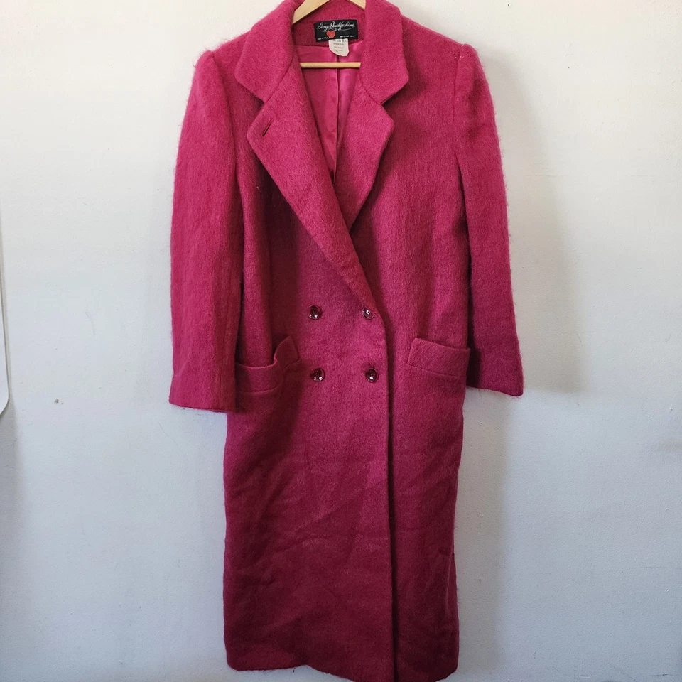 George David моды розовый Mohair Тренч куртка размер 10 - Изображение 1 из 4