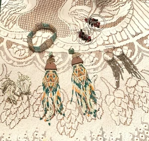 Set 5 Ohrringe und Armband Böhmische Indianer  - Bild 1 von 7