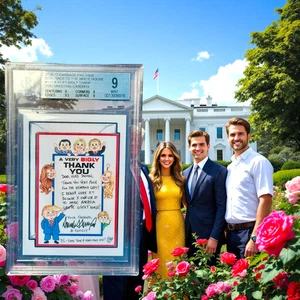 2016 GPK DisgRace White House BIGLY THANK YOU Donald Trump #111 BGS 9 - Picture 1 of 2