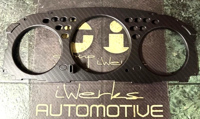 OEM Honda Civic EK9 CTR carbon fiber gauge cluster visor cover trim overlay DX S - Image 1 of 4