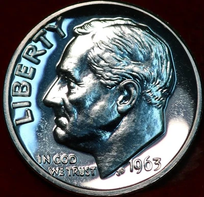 Uncirculated Proof 1963 Philadelphia Mint Silver Roosevelt Dime - Image 1 of 2