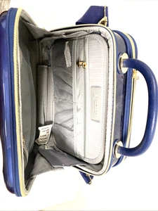 Triforce Elite Travelware Hardside Beauty Case Sienna Blue Luggage 12 x 10 - Picture 1 of 15