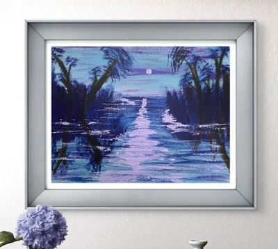 Original Art "Landscape 12" 11x14 Canvas Expressionism Abstract Design Home Art - Image 1 of 4