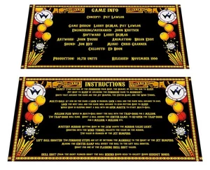 Williams Funhouse Pinball Custom Apron Instruction Cards (black background) - Picture 1 of 1