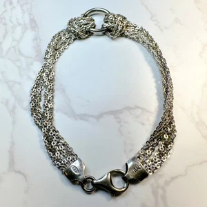 Italian .925 Sterling Silver Bracelet W/ Lobster Clasp Closure 18in - Picture 1 of 5