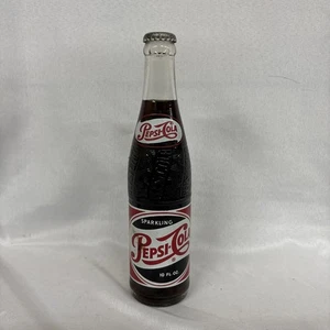 Vintage Sparkling Pepsi-Cola Glasflasche 10oz - ungeöffnet, voll - Bild 1 von 9
