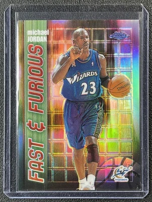 MICHAEL JORDAN 2001-02 TOPPS CHROME #FF05 FAST AND FURIOUS REFRACTOR WIZARDS - Image 1 of 2