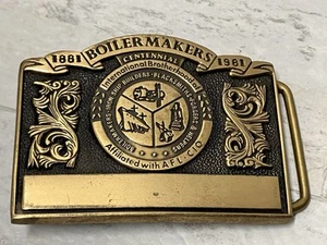 1981 BOILERMAKER Centennial Belt Buckle Local 997 Brotherhood Labor Union - Picture 1 of 4