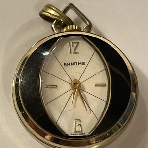 VINTAGE ARNTINE SWISS GOLDTONE PENDANT WATCH Need Battery - Bild 1 von 3