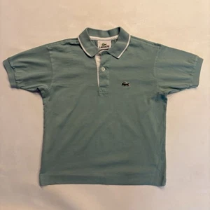 Polo LACOSTE Niño Talla 8 Verde Mar Manga Corta Logo - Imagen 1 de 8