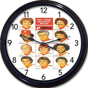 Reloj de pared Mike Schmidt Pete Rose de los Filis Filadelfia 1980 serie mundial nuevo - Imagen 1 de 1