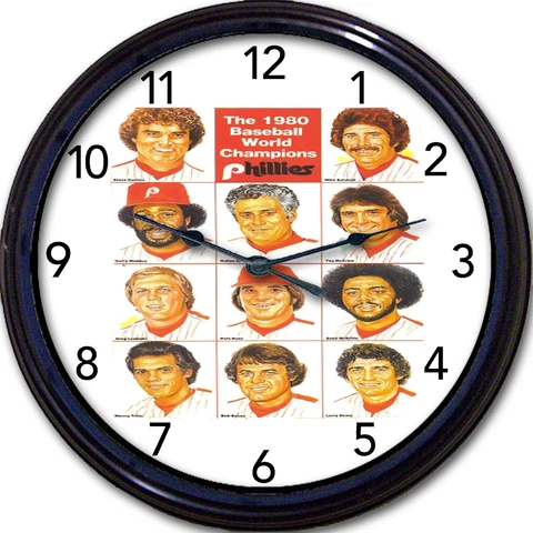 Philadelphia Phillies 1980 World Series Wall Clock Mike Schmidt Pete Rose New Cover