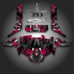CAN-AM COMMANDER 800R 800XT 1000XT 1000X GRAPHICS DECAL KIT UNLEASHED PINK - Picture 1 of 1