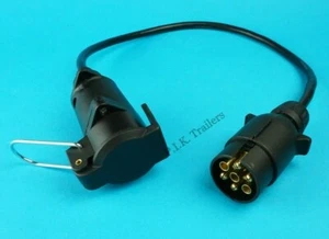 Remolque de extensión corta de 7 pines con enchufe de 7 pines para barra de remolque desmontable - Imagen 1 de 2