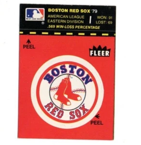 Adesivo squadra Fleer 1980 logo/1957 retro World Series Boston Red Sox - Foto 1 di 1
