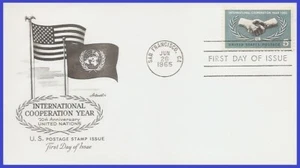 EE. UU. #1266 U/A ARTMASTER FDC Año de Cooperación Internacional - Imagen 1 de 1