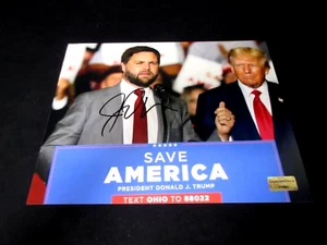 JD Vance signiert Ohio Senat VP Kandidat Auto 8x10 Bild mit Trump AEU COA - Bild 1 von 2