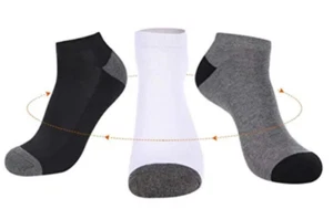 Men and Women cotton breathable color blocked boat socks - Picture 1 of 7