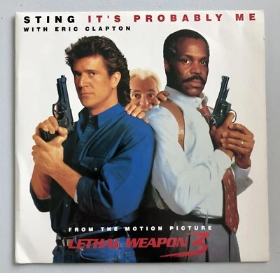 STING It's Probably Me 7" 45rpm RARE 1992 UK Picture Sleeve Solid Centre NM/NM - Image 1 of 4