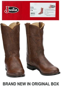 Botas Justin Para Hombre 10" Castaño Mármol Deerlite Roper (3163) TALLA 7 D - NUEVAS EN CAJA - Imagen 1 de 1
