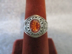 ANELLO CLASSE 1975 HUFFMAN LICEO ORO BIANCO 10K ARANCIONE Tg 6,25-BALFOUR-7,52g - Foto 1 di 16