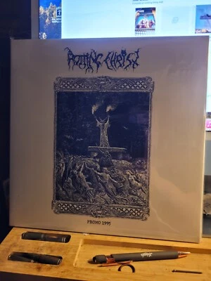Rotting Christ Promo 1995 single sided white LP w/collector's sleeve and patch - Image 1 of 4