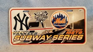Vintage NY Yankees & NY Mets Subway Series Collectors License Plate - Picture 1 of 2