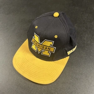 Vintage Michigan Mütze Starter The Classic Fitted 7 1/8 Navy Golf Wolverines Cap - Bild 1 von 8