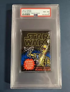 1977 Topps Star Wars 1st Series Wax Pack PSA NM-MT 8 - Picture 1 of 2