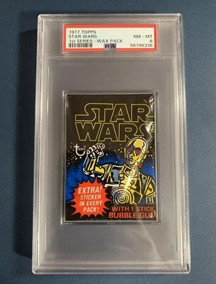 1977 Topps Star Wars 1st Series Wax Pack PSA NM-MT 8 - Image 1 of 2