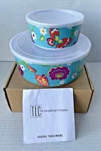 NEU Longaberger Melamin Summer Lovin' Aufbewahrungsset Tupperware Schüssel Auflaufförmchen Deckel - Bild 1 von 9