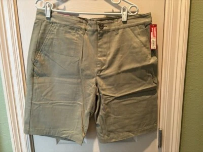 NUEVO CON ETIQUETAS MERONA Pantalones Cortos Hombre Frente Plano-VERDE 36 CINTURA 100% Algodón Foto 1 de 4