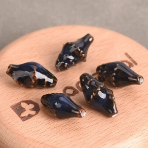 10pcs Ocean Conch Shape 20x11mm Colorful Glazed Ceramic Porcelain Loose Beads - Picture 1 of 24
