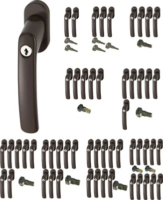 ABUS FG200 B braun abschließbarer Fenstergriff, Vierkantlänge 28-44mm variabel - Bild 1 von 4