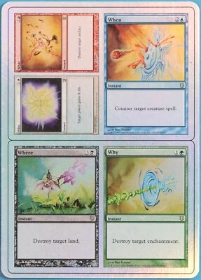 Who What When Where Why FOIL Unhinged NM Green Rare CARD (339368) ABUGames - Image 1 of 2