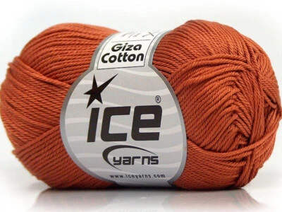 6-Skein Lot Giza Cotton Yarn fine 6x50g/125m Copper - Изображение 1 из 4