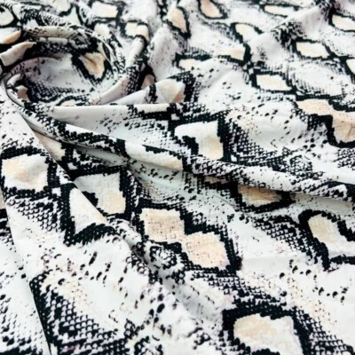 Animal Print Snake Spandex Fabric 4-way Stretch 60"wide by the Yard for Swimwear - Image 1 of 4