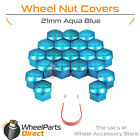 Aqua Blue Wheel Nut Bolt Covers 21mm GEN2 For Nissan Serena [Mk3] 05-11