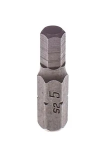 ASTA 5mm Hex/ Allen Insert Bit 1/4" Hex Drive Short S2 Steel Shank 25mm Long - Picture 1 of 3