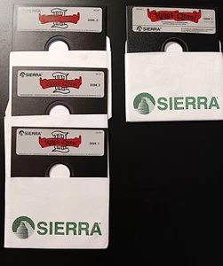 King's Quest Sierra Floppy Disc's Vintage Computer Game 1986 KQL-100 to KQL-103 - Picture 1 of 4