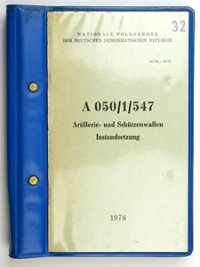 NVA REGLA A 050/1/547 ARTILLERÍA Y ARMAS DE PROTECCIÓN REPARACIÓN 1976 - Imagen 1 de 4