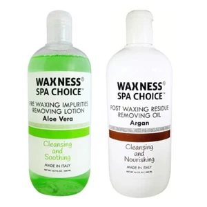 Waxness Pre Post Waxing Kit mit Aloe Vera Lotion & Arganöl 2X16,9 - Bild 1 von 8