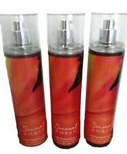 3 Bath & Body Works Sensual Amber Fine Fragrance Mist Spray 8 Oz