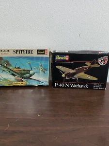 Vintage Revell Supermarine Spitfire MK II 1:72 Scale 1971 / P-40 N Warhawk model - Picture 1 of 13
