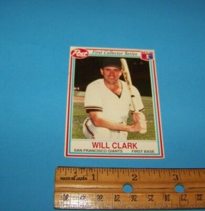 Will Clark Baseball Card Post Cereal First Collector Series 1990