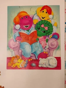 Vintage 1994 Milton Bradley Barney Puzzle 24 Teile (falsche Verpackung) vollständig - Bild 1 von 7